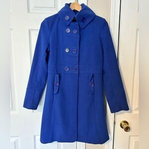 Angie Royal Blue Trench Coat Women’s size small